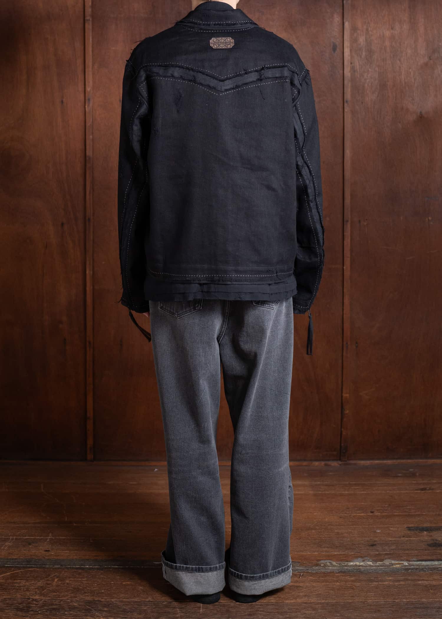 Professor.E PRICK STITCH LAYERED JKT 25SS-PE-JKT-05-BLACK