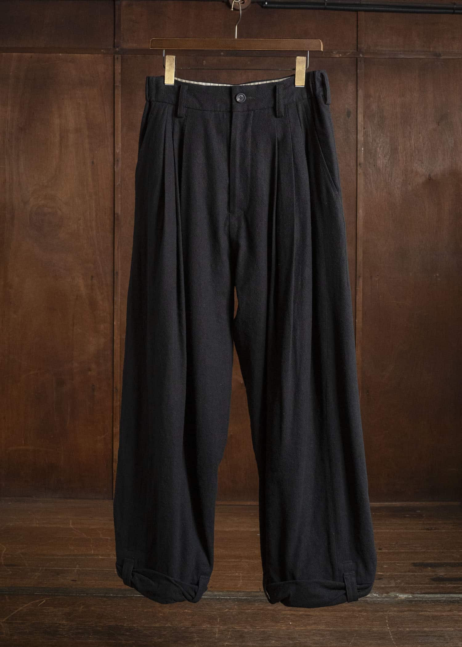 ZIGGY CHEN WIDE-LEG TROUSERS WITH PULL TABS 0M2630514
