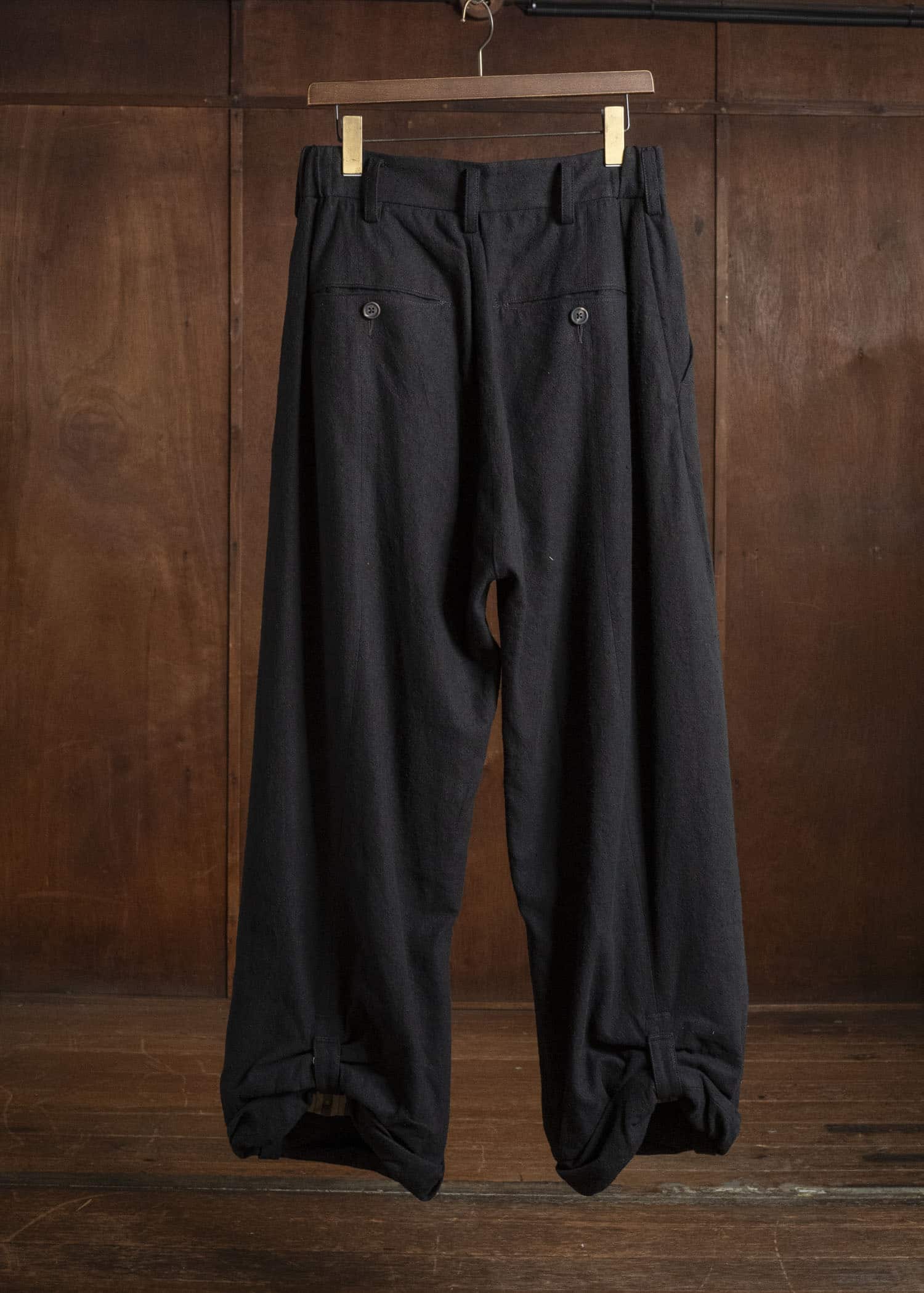 ZIGGY CHEN WIDE-LEG TROUSERS WITH PULL TABS 0M2630514