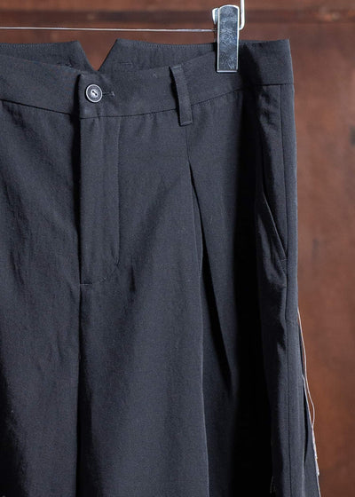 Professor.E GATHERED SHORTS 25SS-PE-TRS-02-BLACK