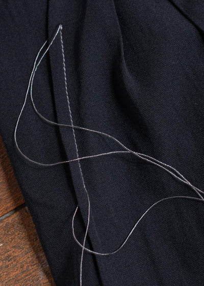 Professor.E GATHERED SHORTS 25SS-PE-TRS-02-BLACK