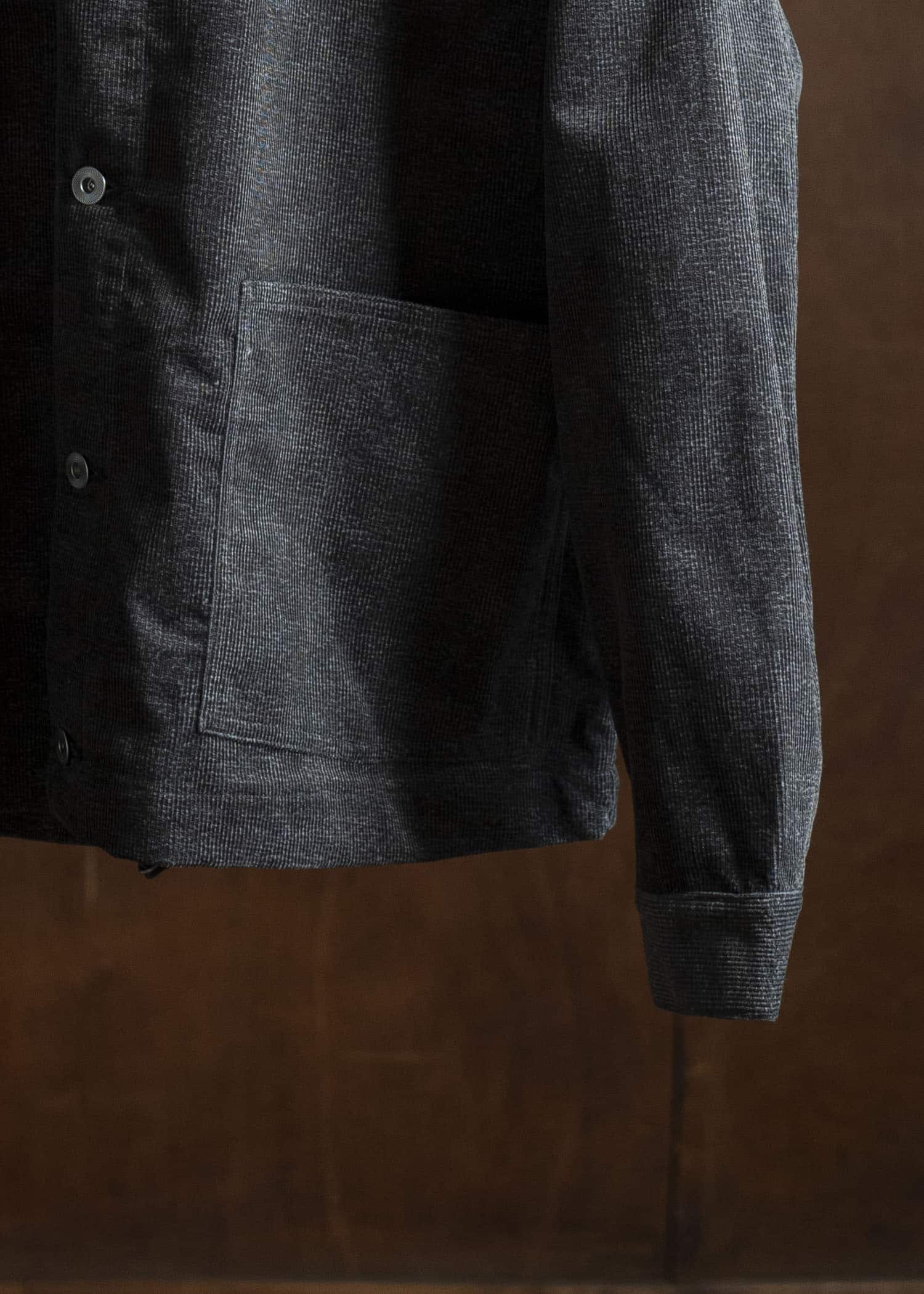 Taiga Takahashi Lot.303-Melange Brown Cover all Jacket Melange Charcoal