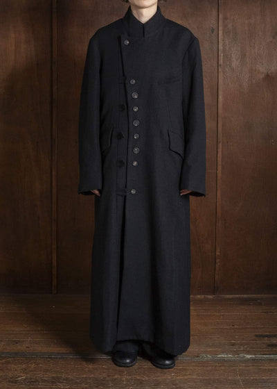 ZIGGY CHEN EXTRA LONG STAND COLLAR COAT 0M2631116