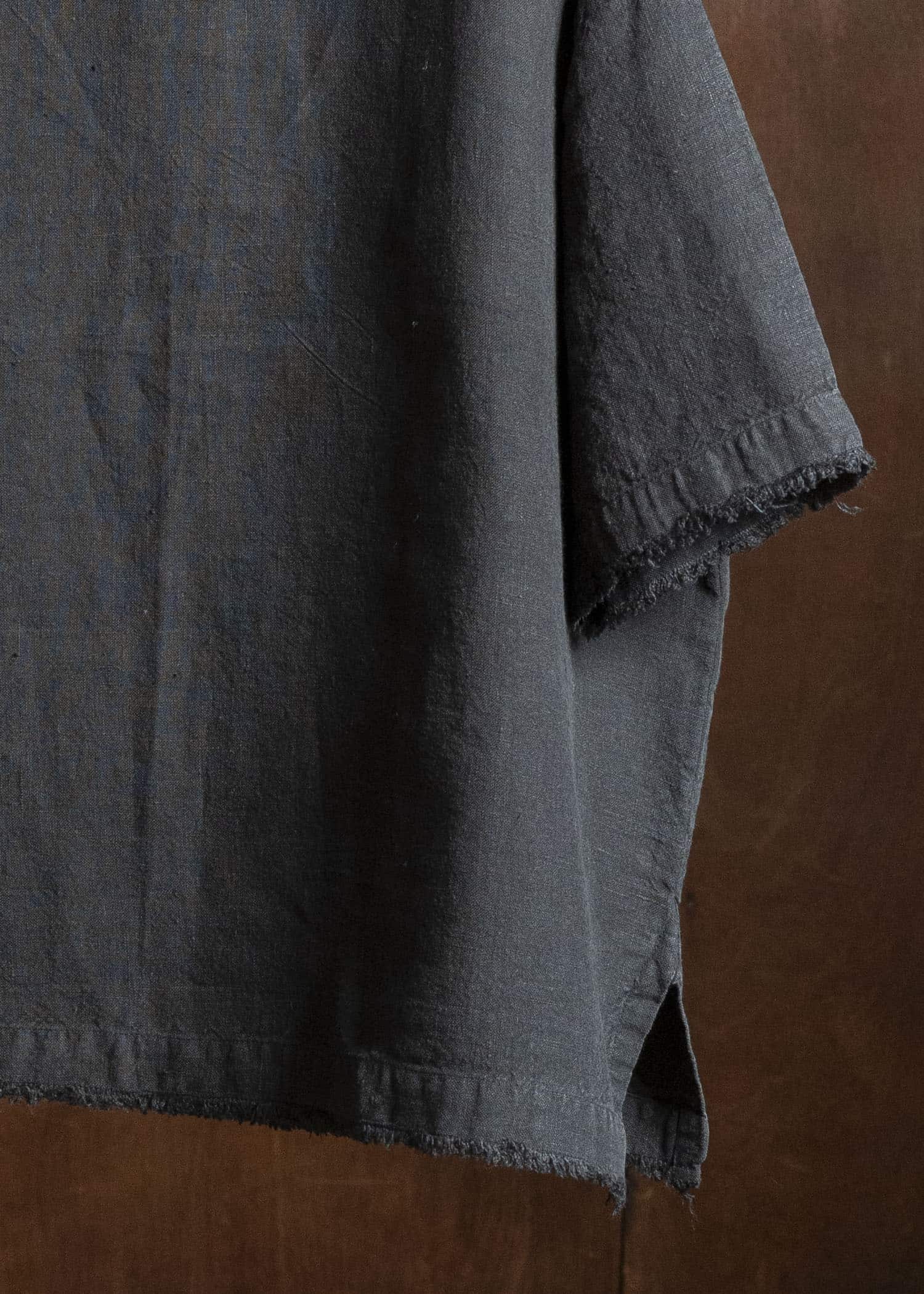 Gathering Textiles Beekeeper T-Shirt Japanese Stone Washed Linen BKS01-LI-BK