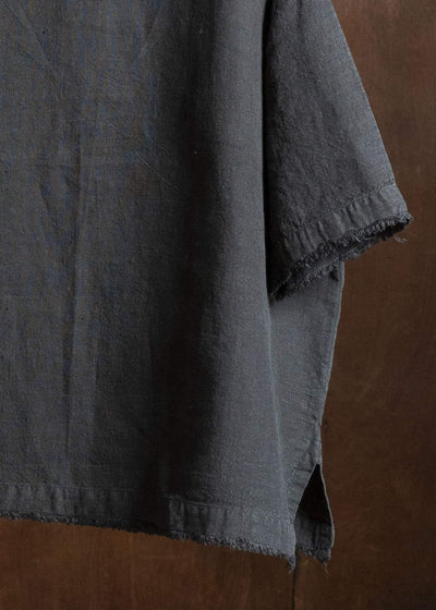 Gathering Textiles Beekeeper T-Shirt Japanese Stone Washed Linen BKS01-LI-BK