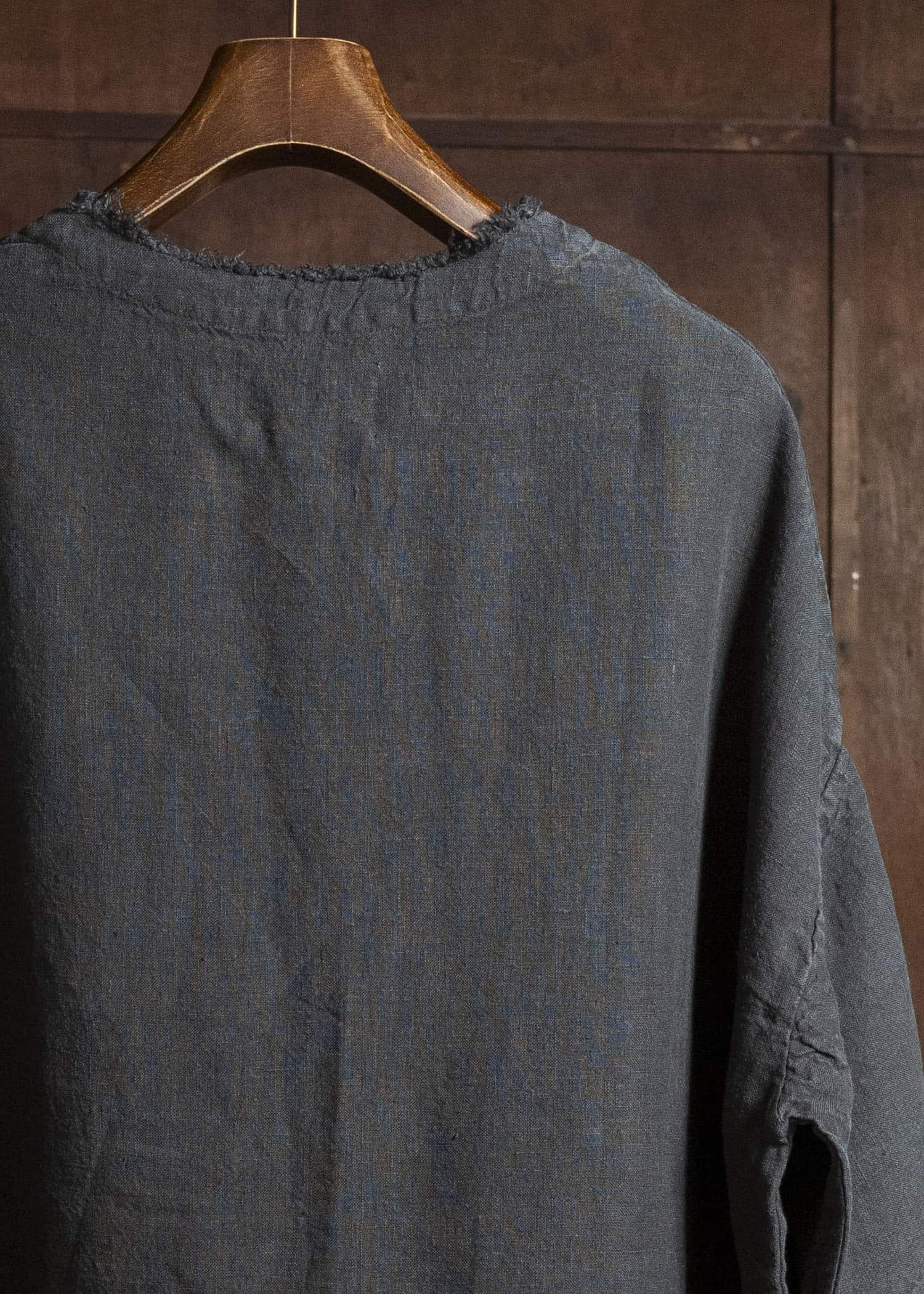 Gathering Textiles Beekeeper T-Shirt Japanese Stone Washed Linen BKS01-LI-BK