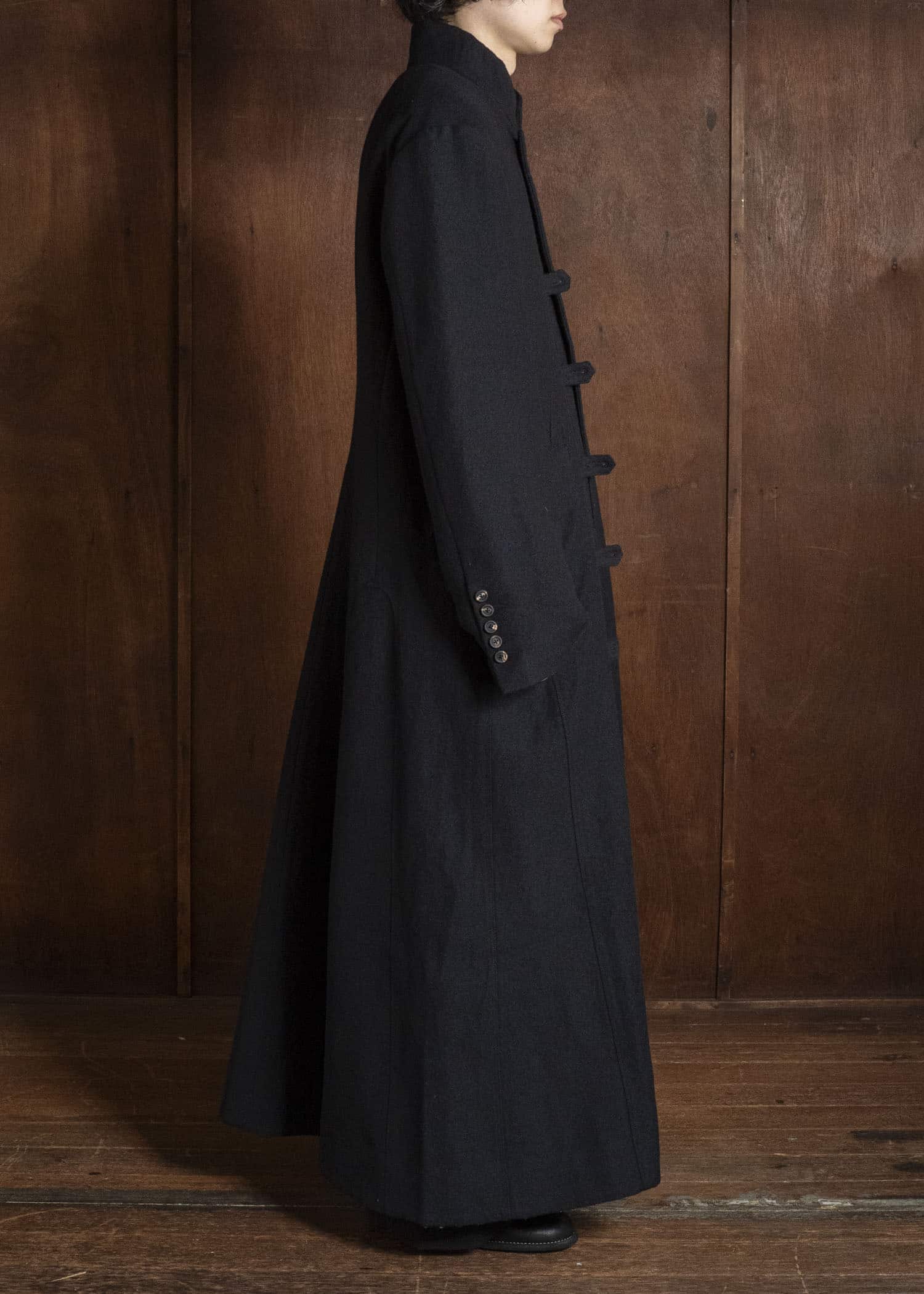 ZIGGY CHEN EXTRA LONG STAND COLLAR COAT 0M2631116