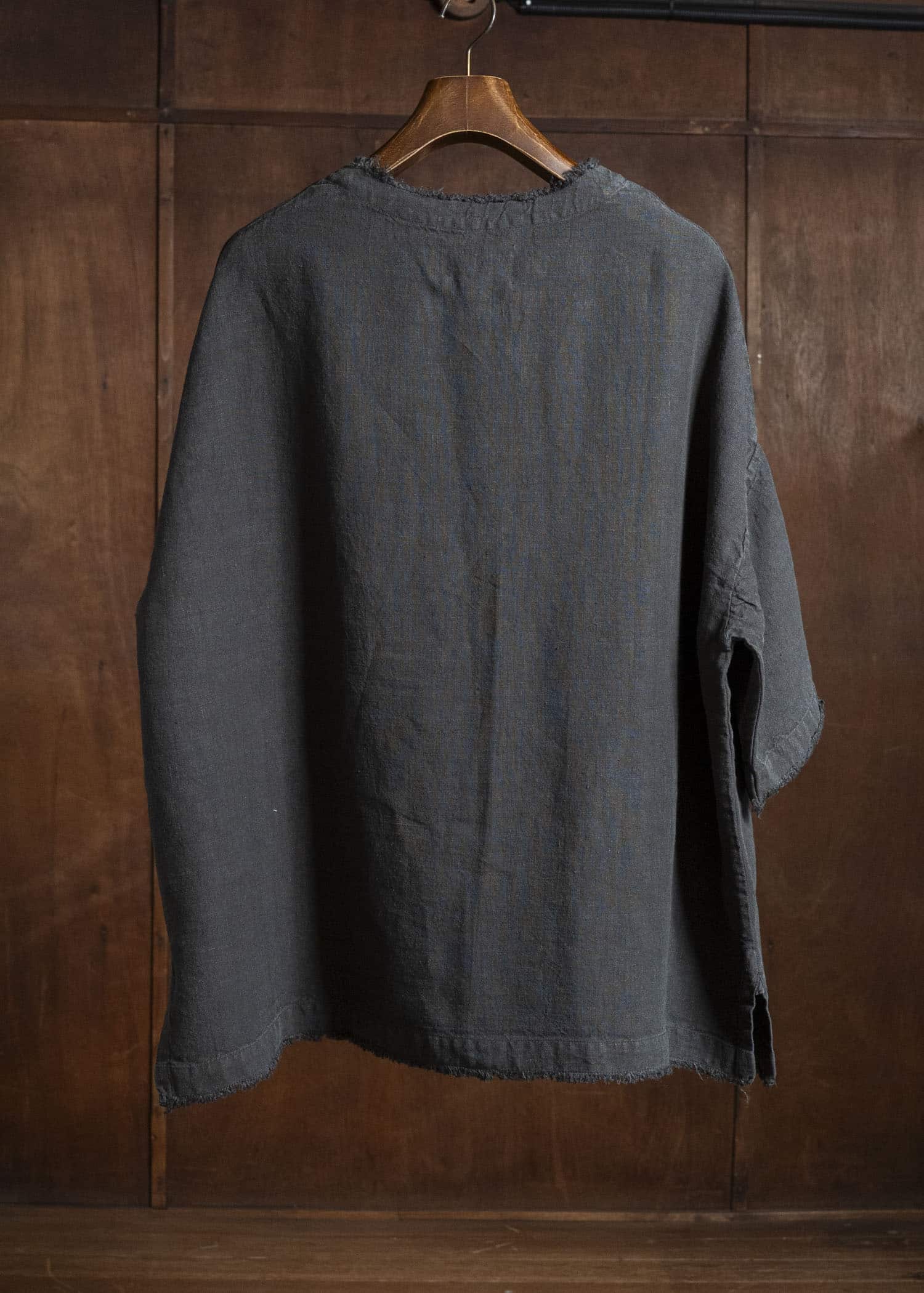 Gathering Textiles Beekeeper T-Shirt Japanese Stone Washed Linen BKS01-LI-BK