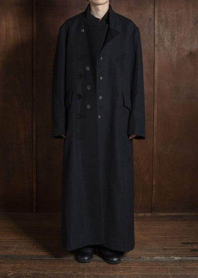 ZIGGY CHEN EXTRA LONG STAND COLLAR COAT 0M2631116