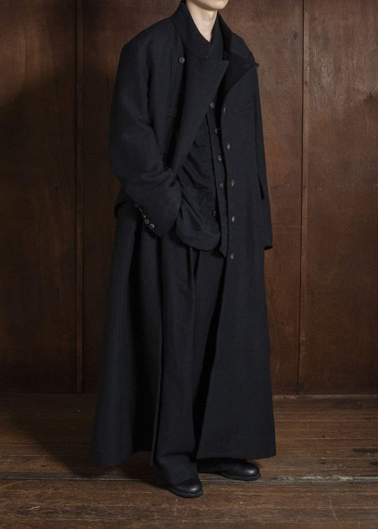 ZIGGY CHEN EXTRA LONG STAND COLLAR COAT 0M2631116