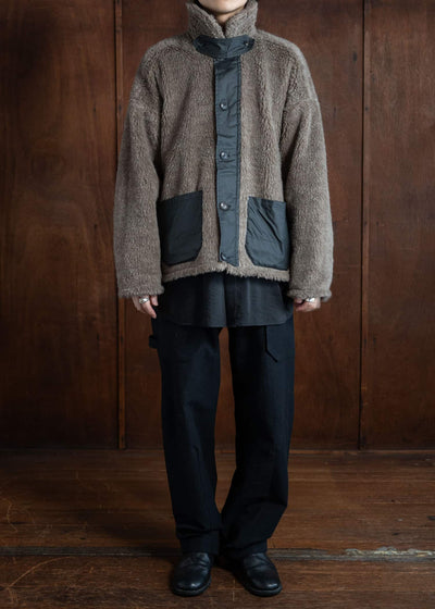 JAN-JAN VAN ESSCHE JACKET#57 Reversible Teddy Jacket Teddy Natural Grey