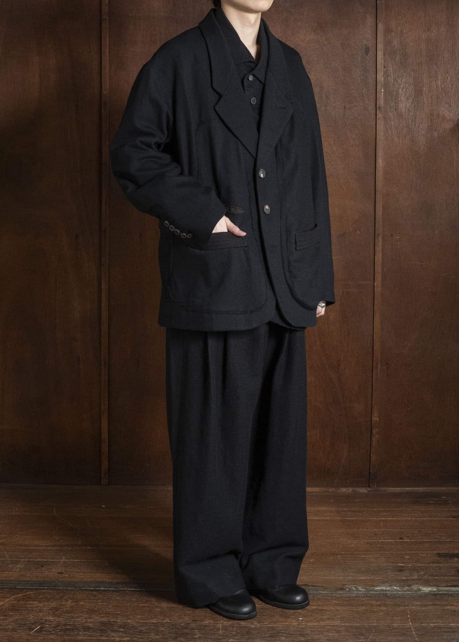 ZIGGY CHEN BULGE PLACKET 3 BUTTON BLAZER 0M2630939