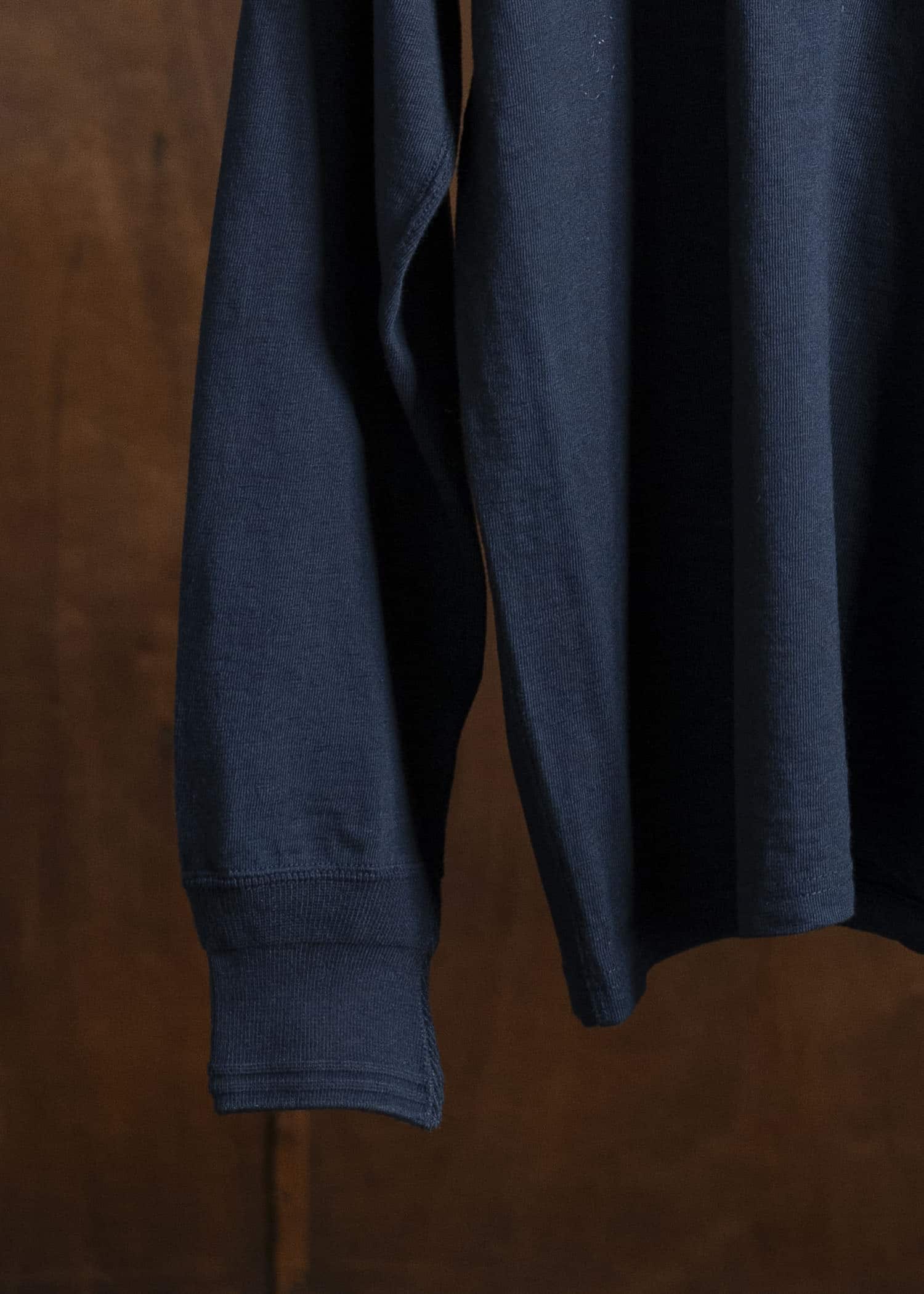 Taiga Takahashi Lot.618 Side Henley Neck Shirt NAVY