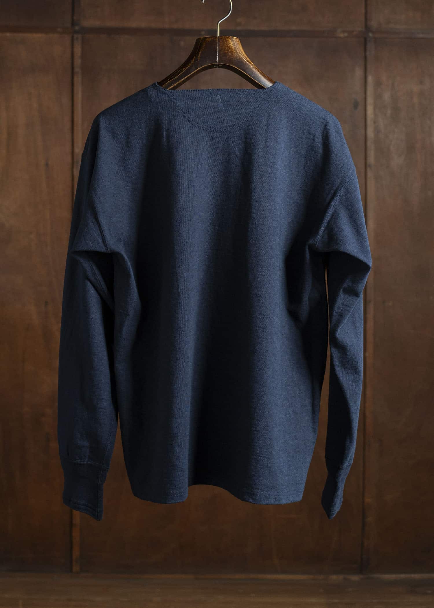 Taiga Takahashi Lot.618 Side Henley Neck Shirt NAVY