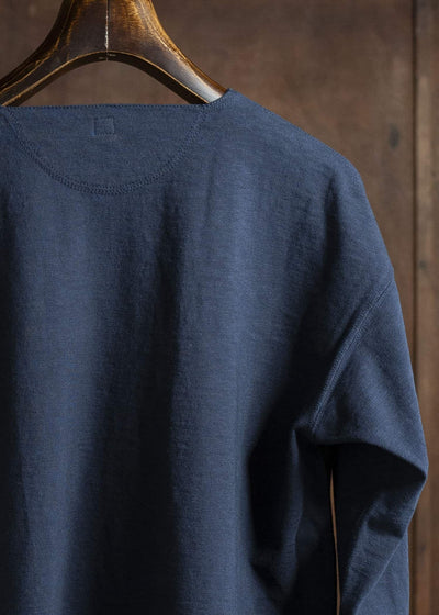 Taiga Takahashi Lot.618 Side Henley Neck Shirt NAVY