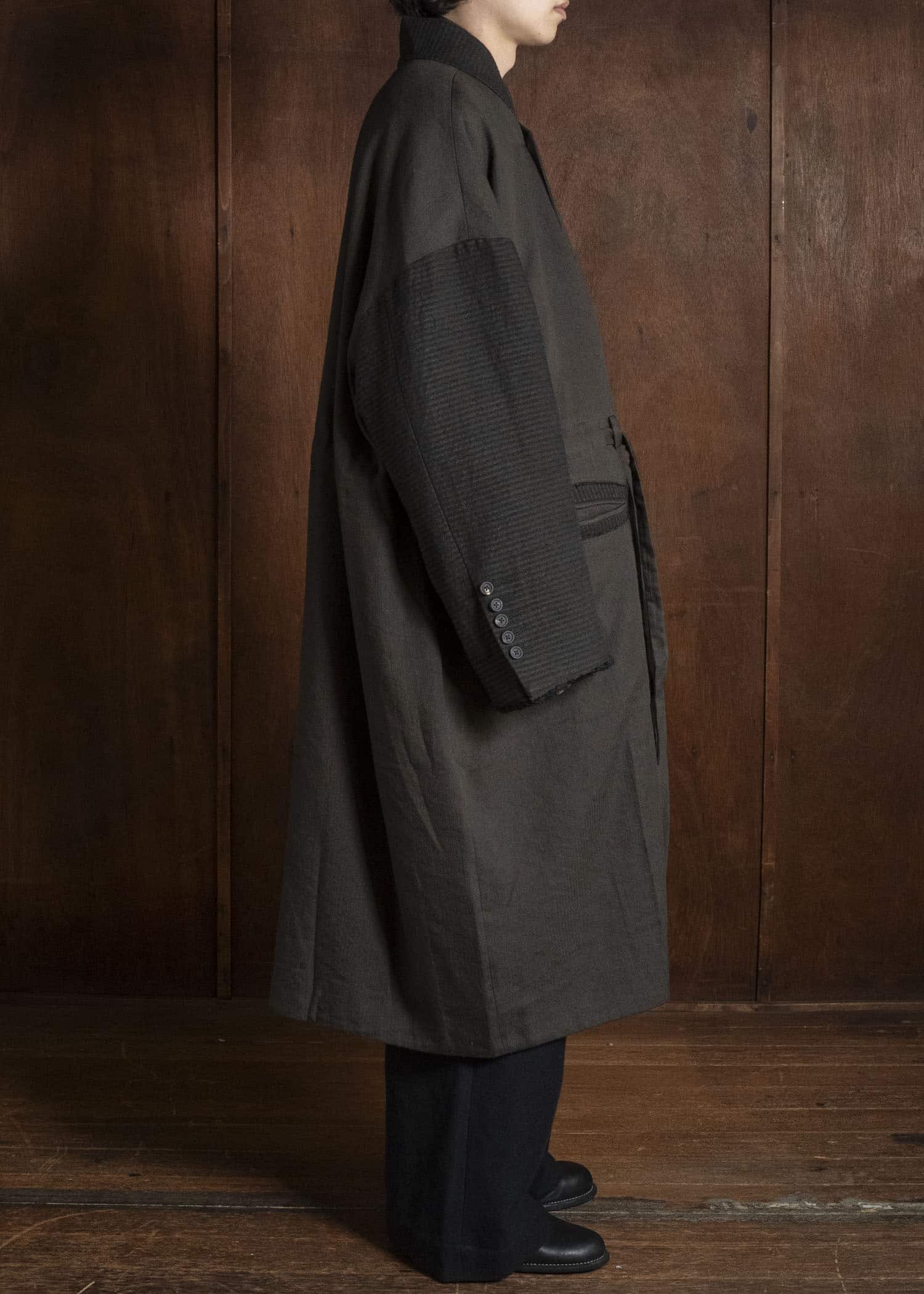 ZIGGY CHEN STAND COLLAR LONG COAT 0M2631109