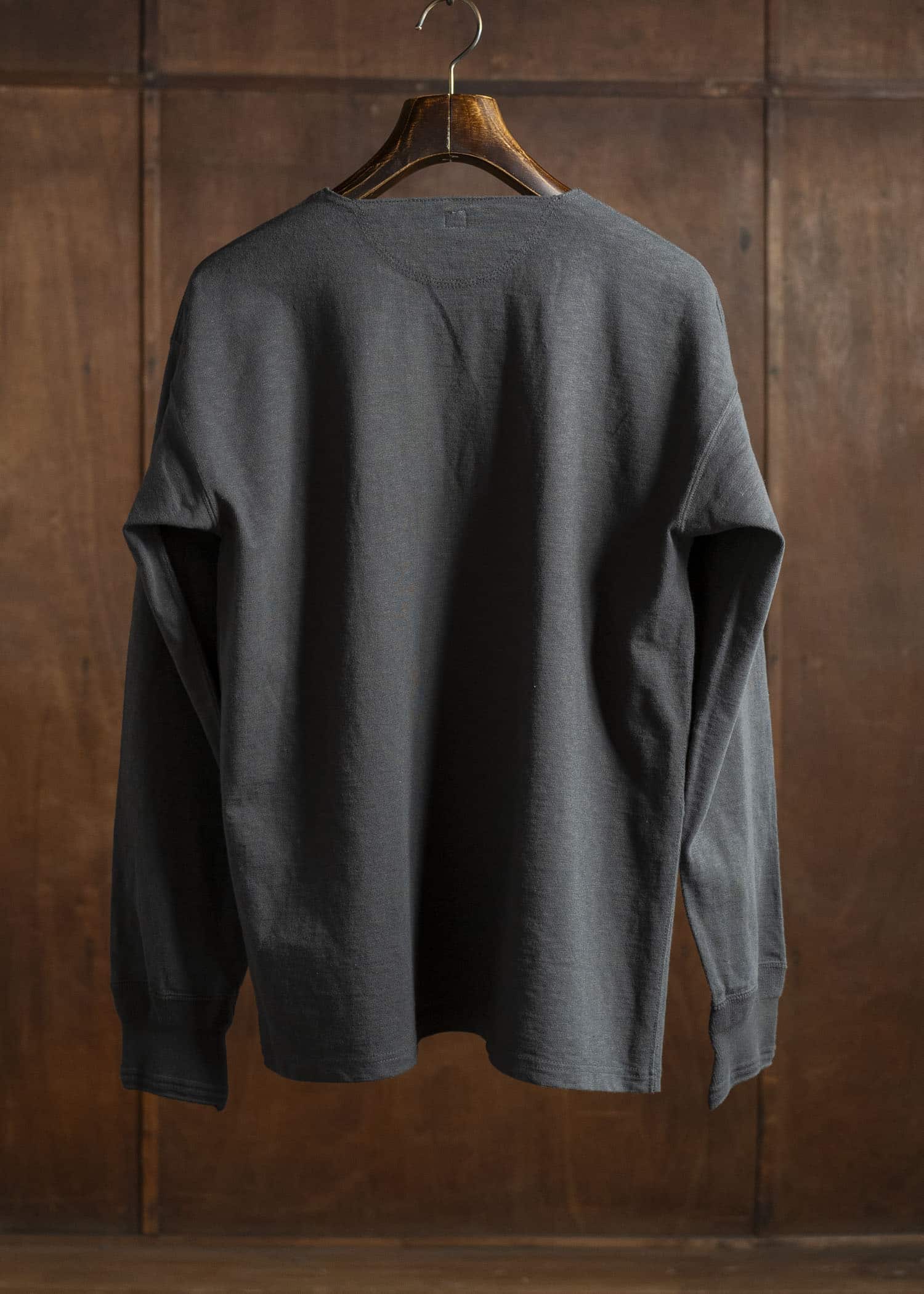 Taiga Takahashi Lot.618 Side Henley Neck Shirt CHARCOAL