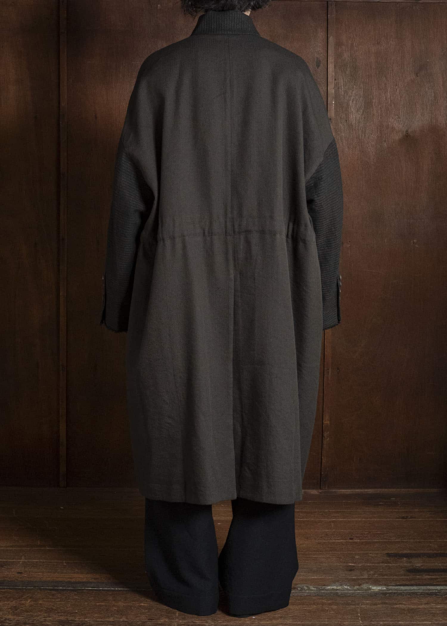 ZIGGY CHEN STAND COLLAR LONG COAT 0M2631109