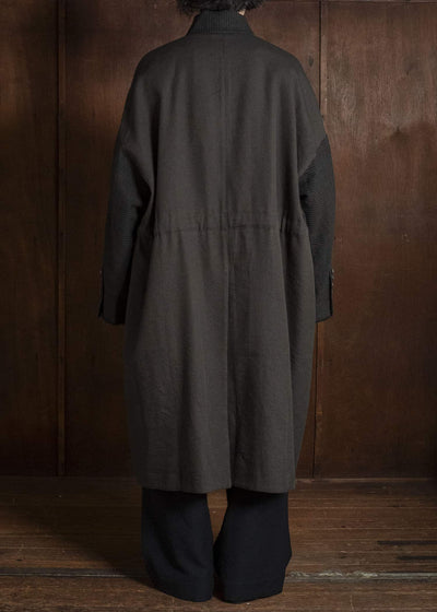 ZIGGY CHEN STAND COLLAR LONG COAT 0M2631109