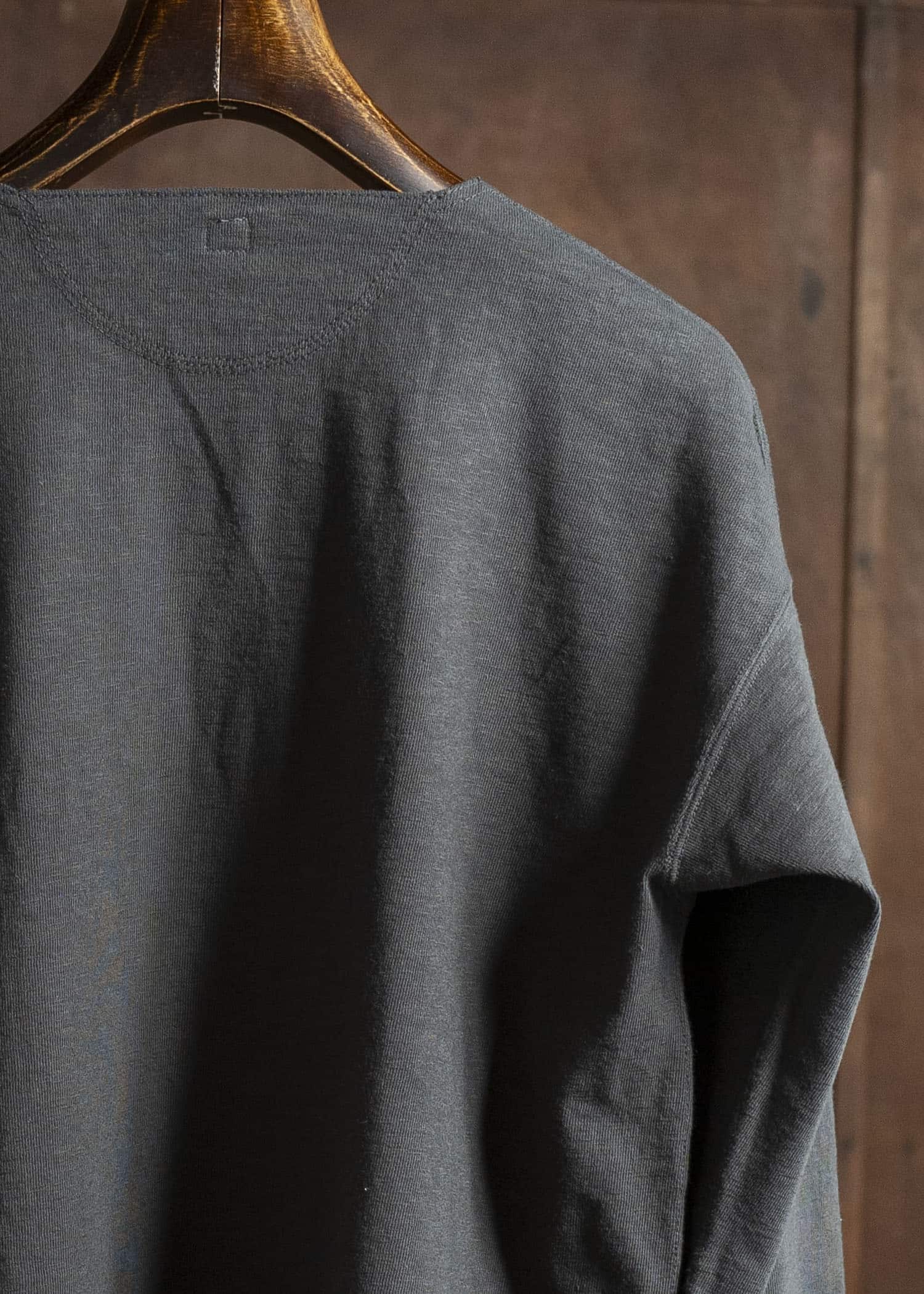 Taiga Takahashi Lot.618 Side Henley Neck Shirt CHARCOAL