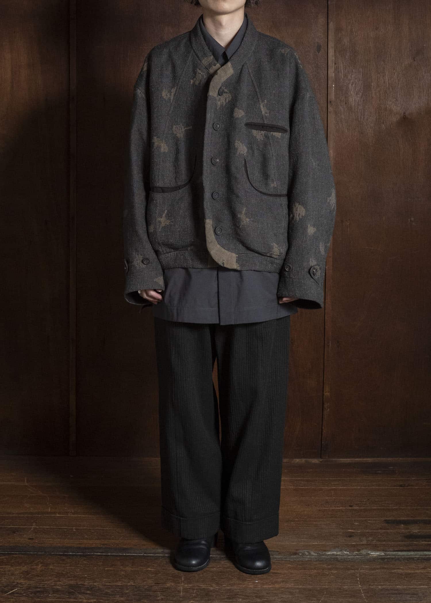 ZIGGY CHEN COLLAGED TROUSERS 0M2630553