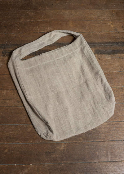 Gathering Textiles Single Bag Handloom Organic Hemp , Dark Creem SB01-HE-BR