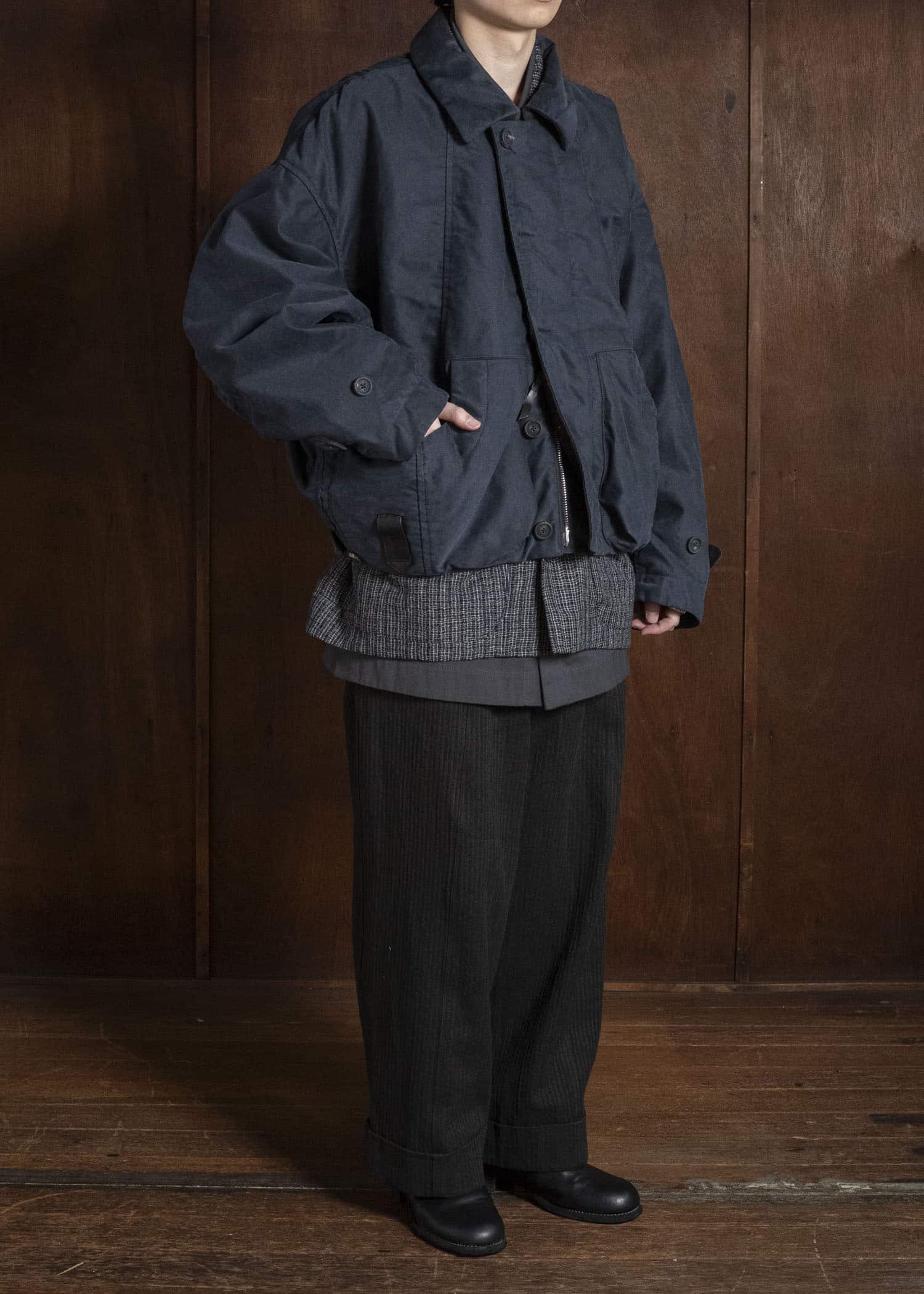 ZIGGY CHEN SPREAD COLLAR AVIATOR JACKET 0M2630931
