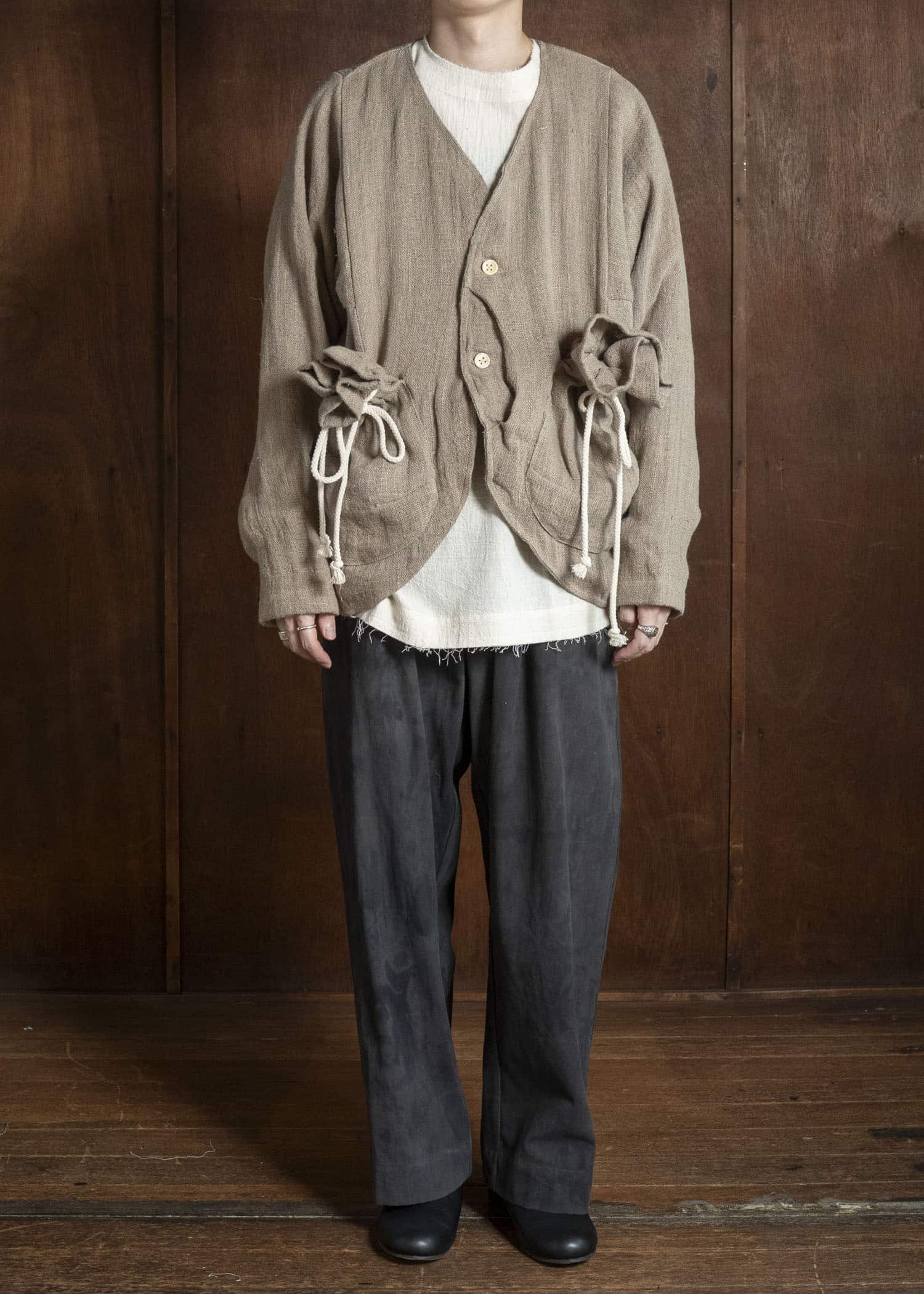 Gathering Textiles Beekeeper Jacket Handwoven Hemp , Organic Cotton Poplin Linig BKJ01-HE-BR