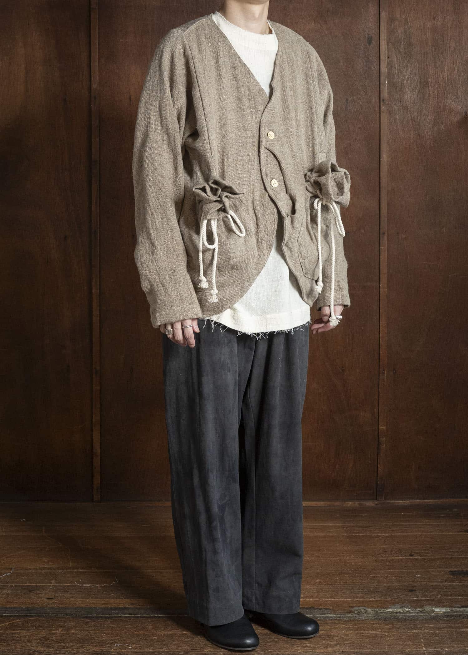 Gathering Textiles Beekeeper Jacket Handwoven Hemp , Organic Cotton Poplin Linig BKJ01-HE-BR