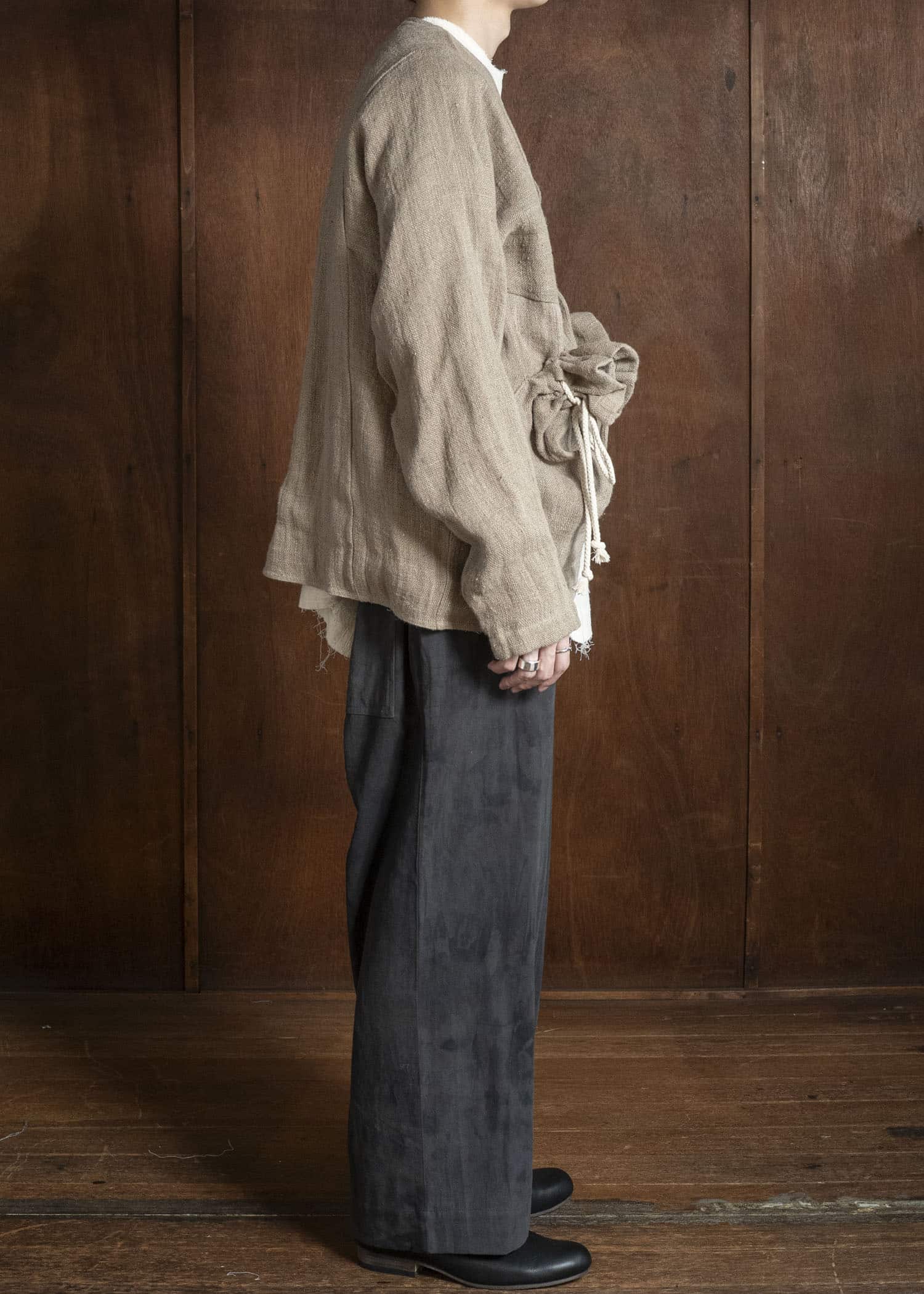 Gathering Textiles Beekeeper Jacket Handwoven Hemp , Organic Cotton Poplin Linig BKJ01-HE-BR