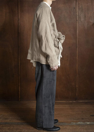 Gathering Textiles Beekeeper Jacket Handwoven Hemp , Organic Cotton Poplin Linig BKJ01-HE-BR