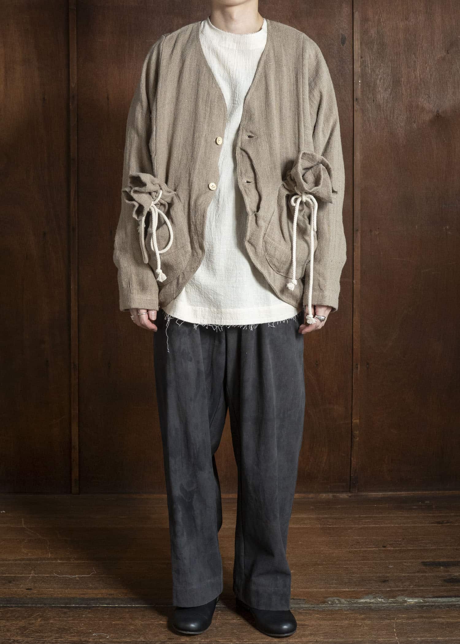 Gathering Textiles Beekeeper Jacket Handwoven Hemp , Organic Cotton Poplin Linig BKJ01-HE-BR