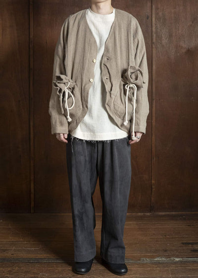 Gathering Textiles Beekeeper Jacket Handwoven Hemp , Organic Cotton Poplin Linig BKJ01-HE-BR