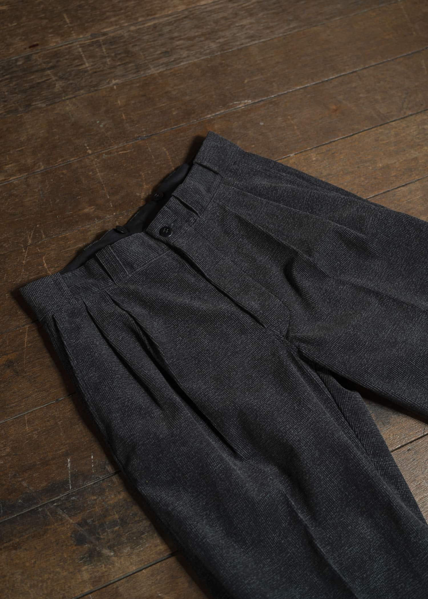 Taiga Takahashi Lot.201 Work Trousers MELANGE CHARCOAL