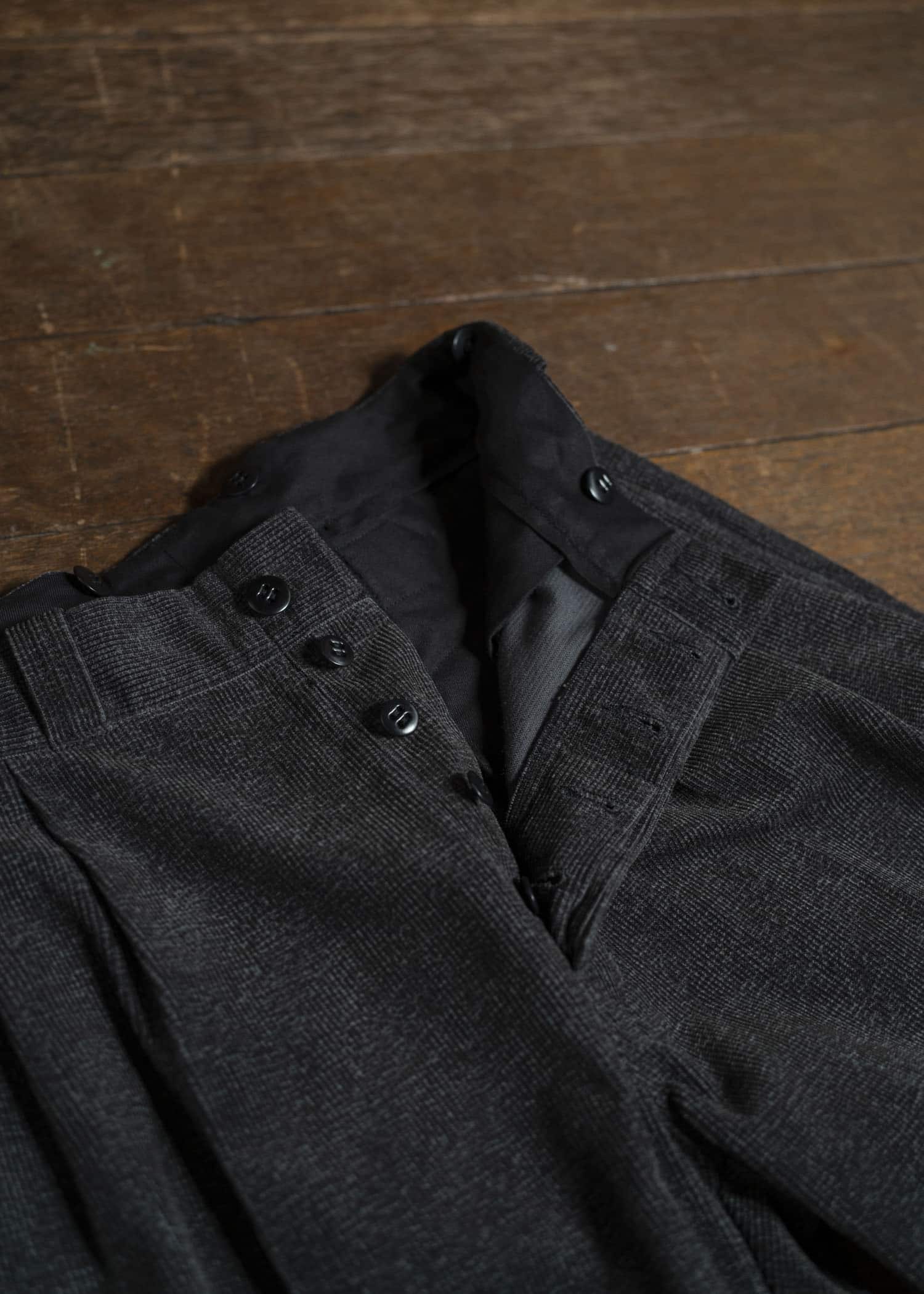 Taiga Takahashi Lot.201 Work Trousers MELANGE CHARCOAL