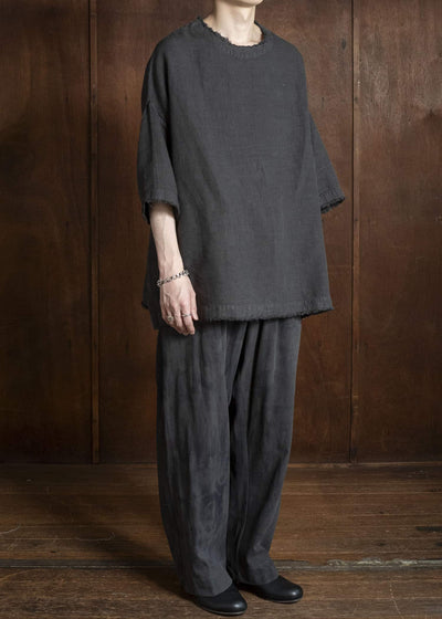 Gathering Textiles Beekeeper T-Shirt Japanese Stone Washed Linen BKS01-LI-BK