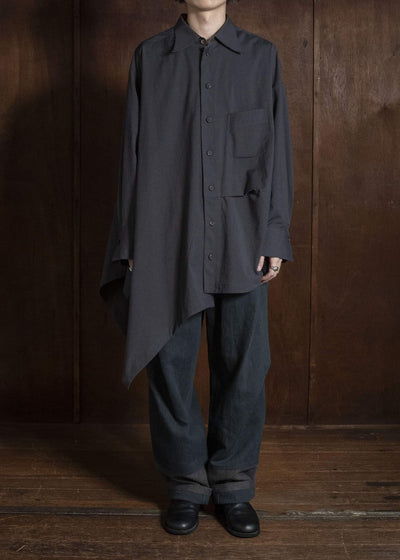 ZIGGY CHEN ASYMMETRIC PONCHO SHIRT 0M2630717