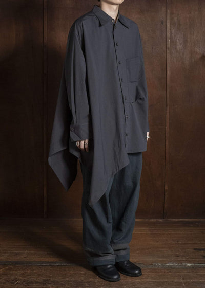 ZIGGY CHEN ASYMMETRIC PONCHO SHIRT 0M2630717