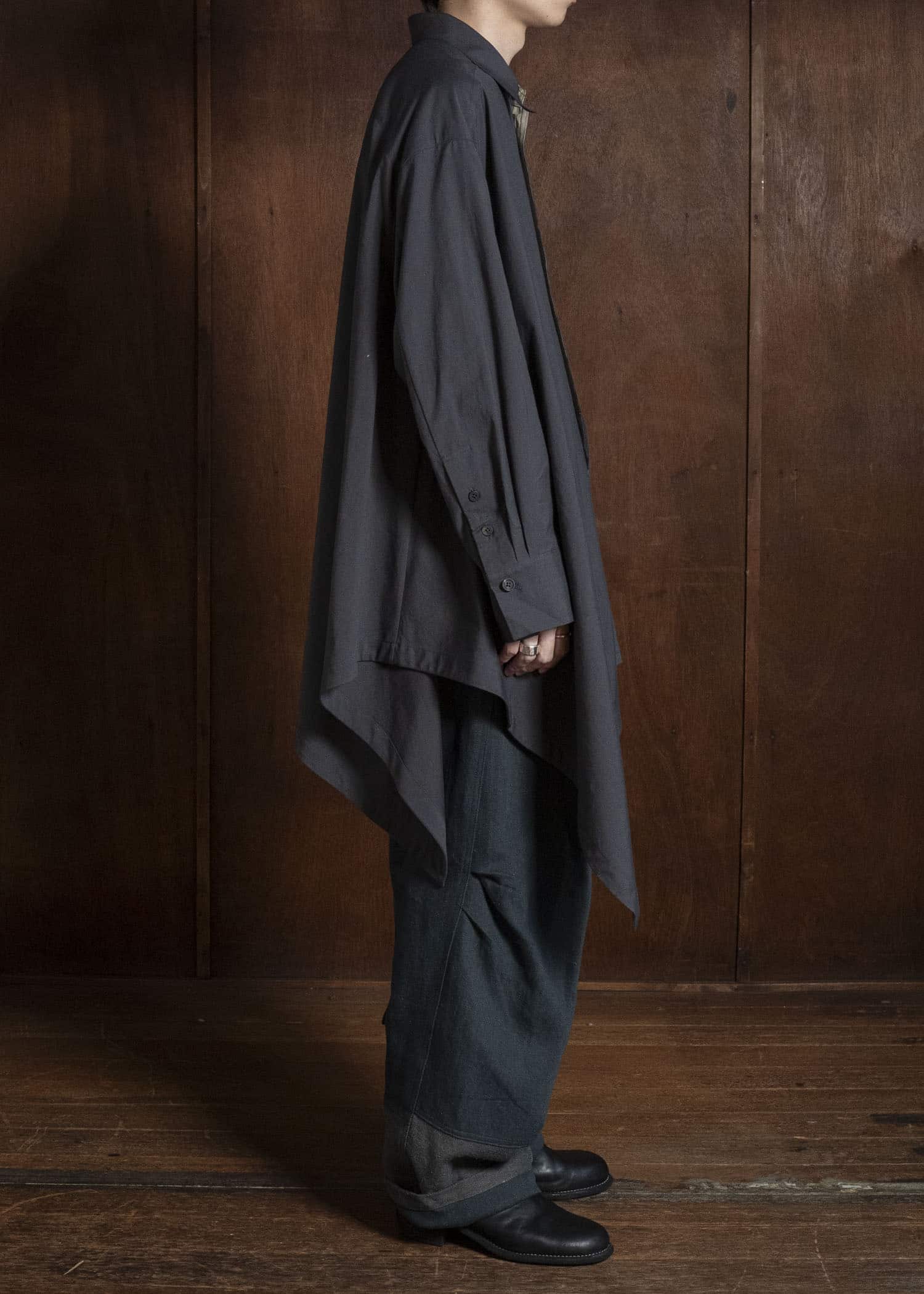 ZIGGY CHEN ASYMMETRIC PONCHO SHIRT 0M2630717