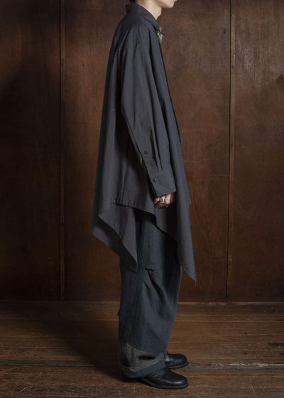 ZIGGY CHEN ASYMMETRIC PONCHO SHIRT 0M2630717