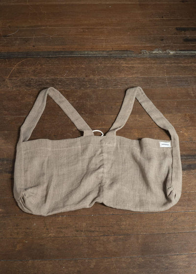 Gathering Textiles Double Bag Handloom Organic Hemp , Dark Creem DB01-HE-BR