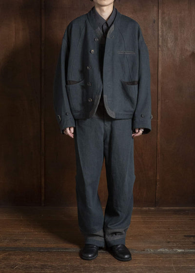 ZIGGY CHEN COLLAGED CROPPED DENIM JACKET 0M2630909