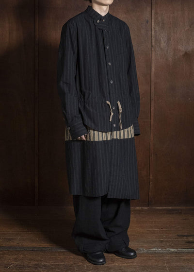 ZIGGY CHEN MANDARIN COLLAR LONG SHIRT 0M2630727