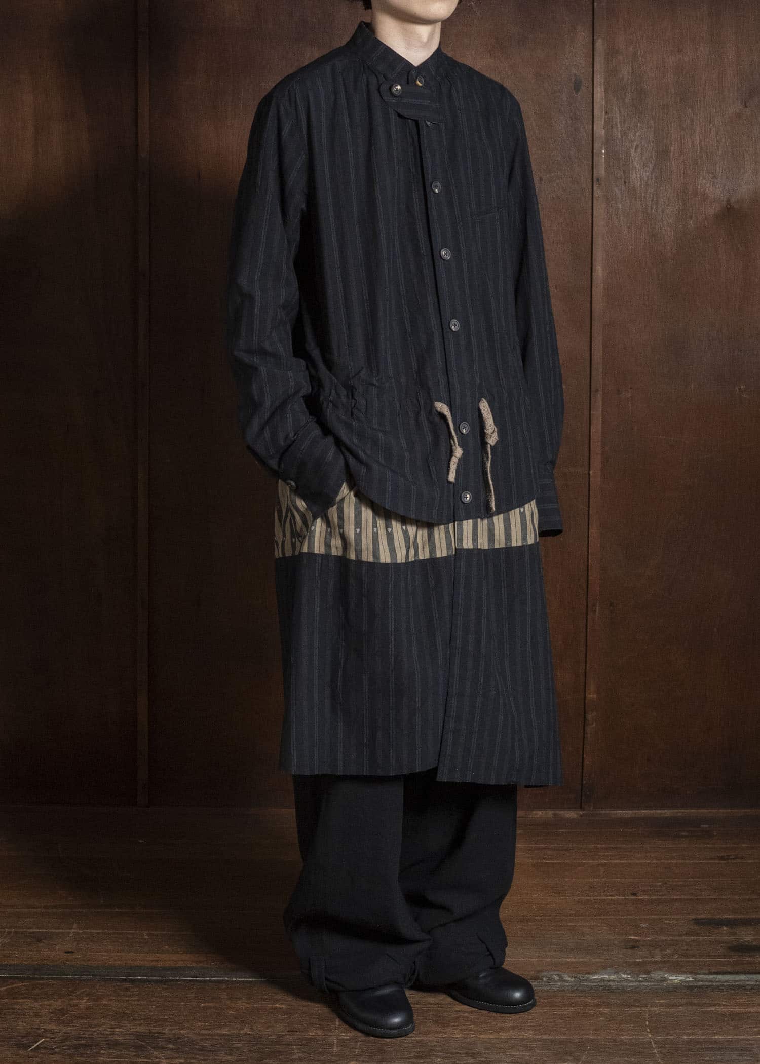 ZIGGY CHEN MANDARIN COLLAR LONG SHIRT 0M2630727