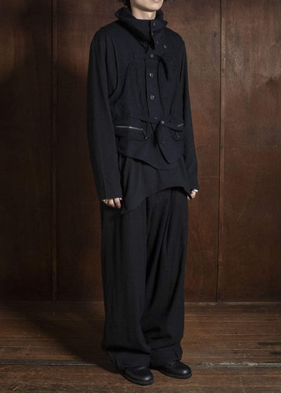 ZIGGY CHEN WIDE-LEG TROUSERS WITH PULL TABS 0M2630514