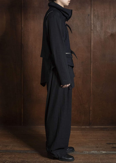 ZIGGY CHEN WIDE-LEG TROUSERS WITH PULL TABS 0M2630514