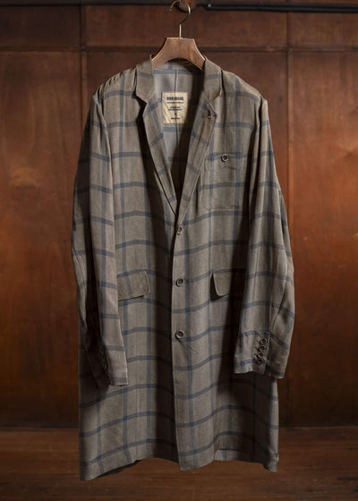 UMA WANG S5/M/UM8508 GIOVANNI COAT mustard/blue