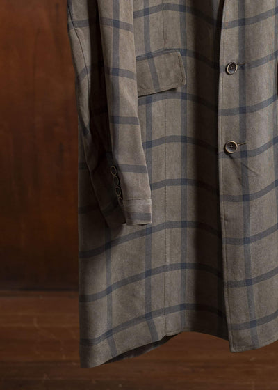 UMA WANG S5/M/UM8508 GIOVANNI COAT mustard/blue