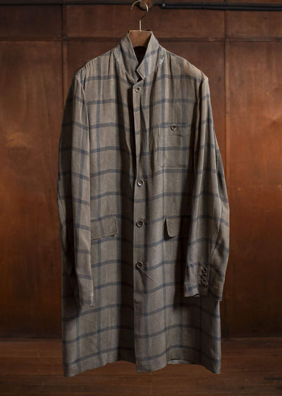 UMA WANG S5/M/UM8508 GIOVANNI COAT mustard/blue