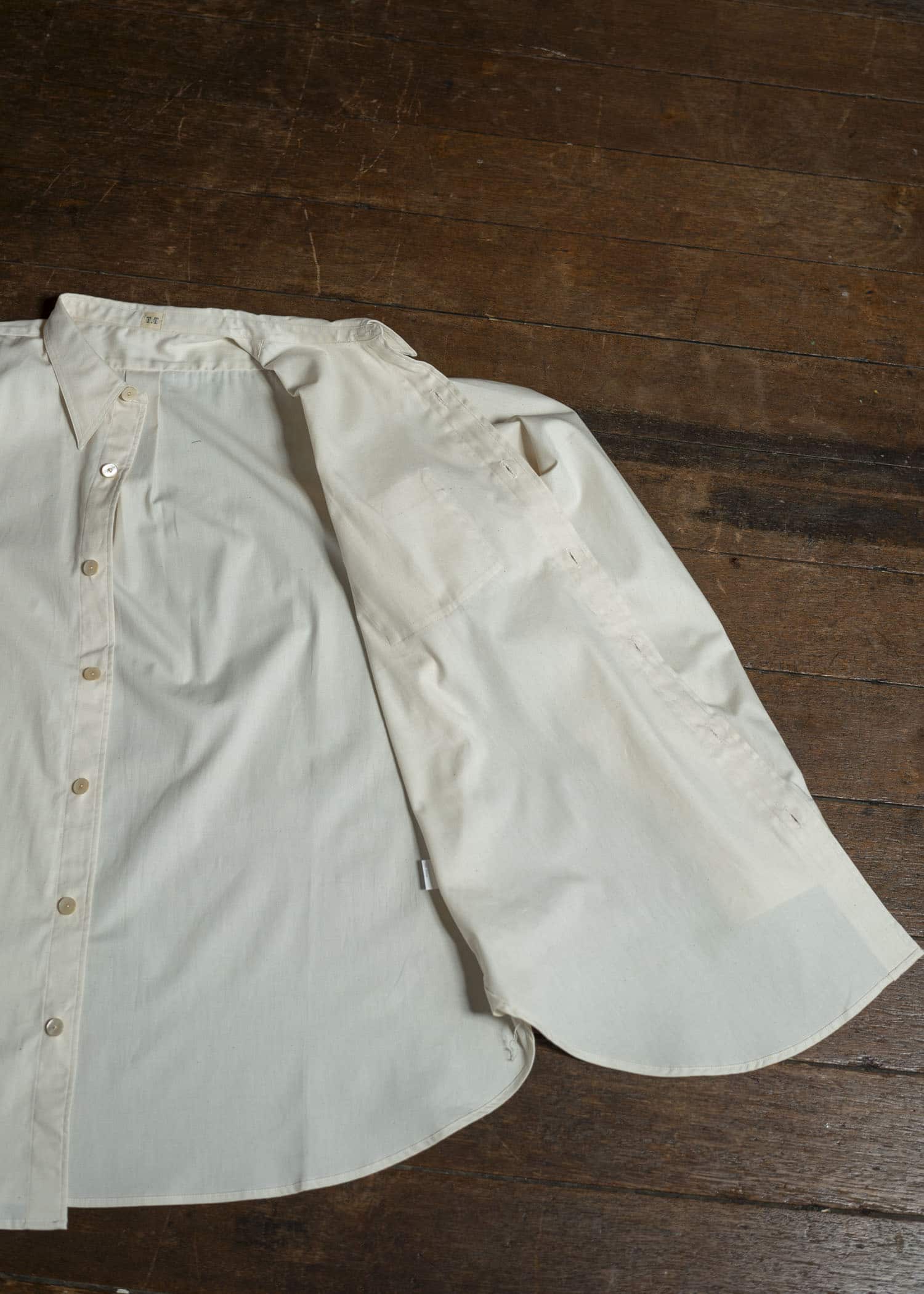 Taiga Takahashi Lot.106 Narrow Collar Shirt IVORY
